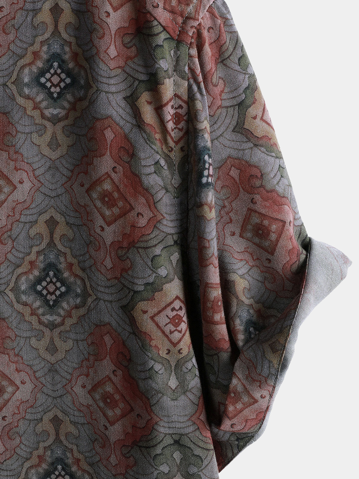 Camisa vintage Tribal Graphic de manga corta Bohemian Lightweight transpirable Cruise para hombre