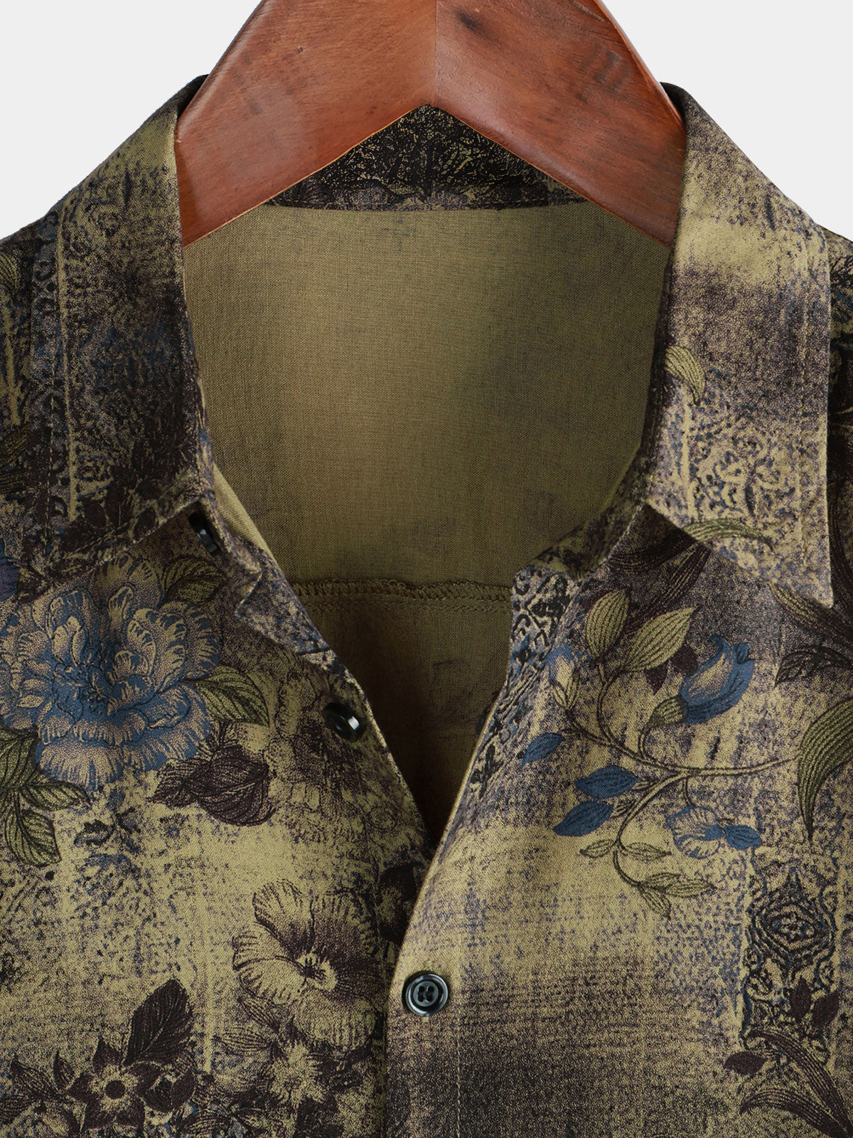 Camisa Summer vintage casual Holiday de manga corta Button Up para hombre