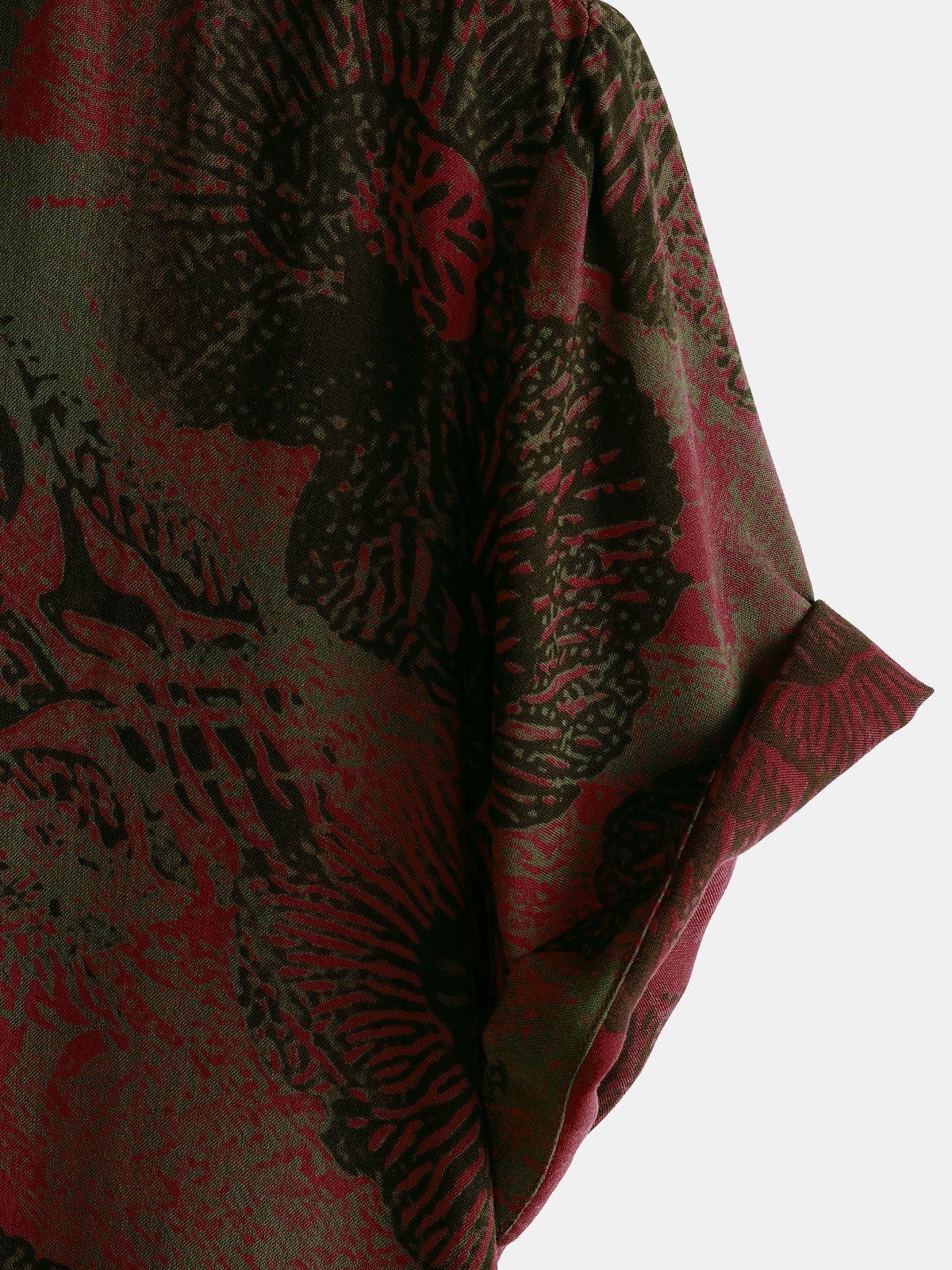 Camisa retro floral Button Up casual de manga corta para hombre