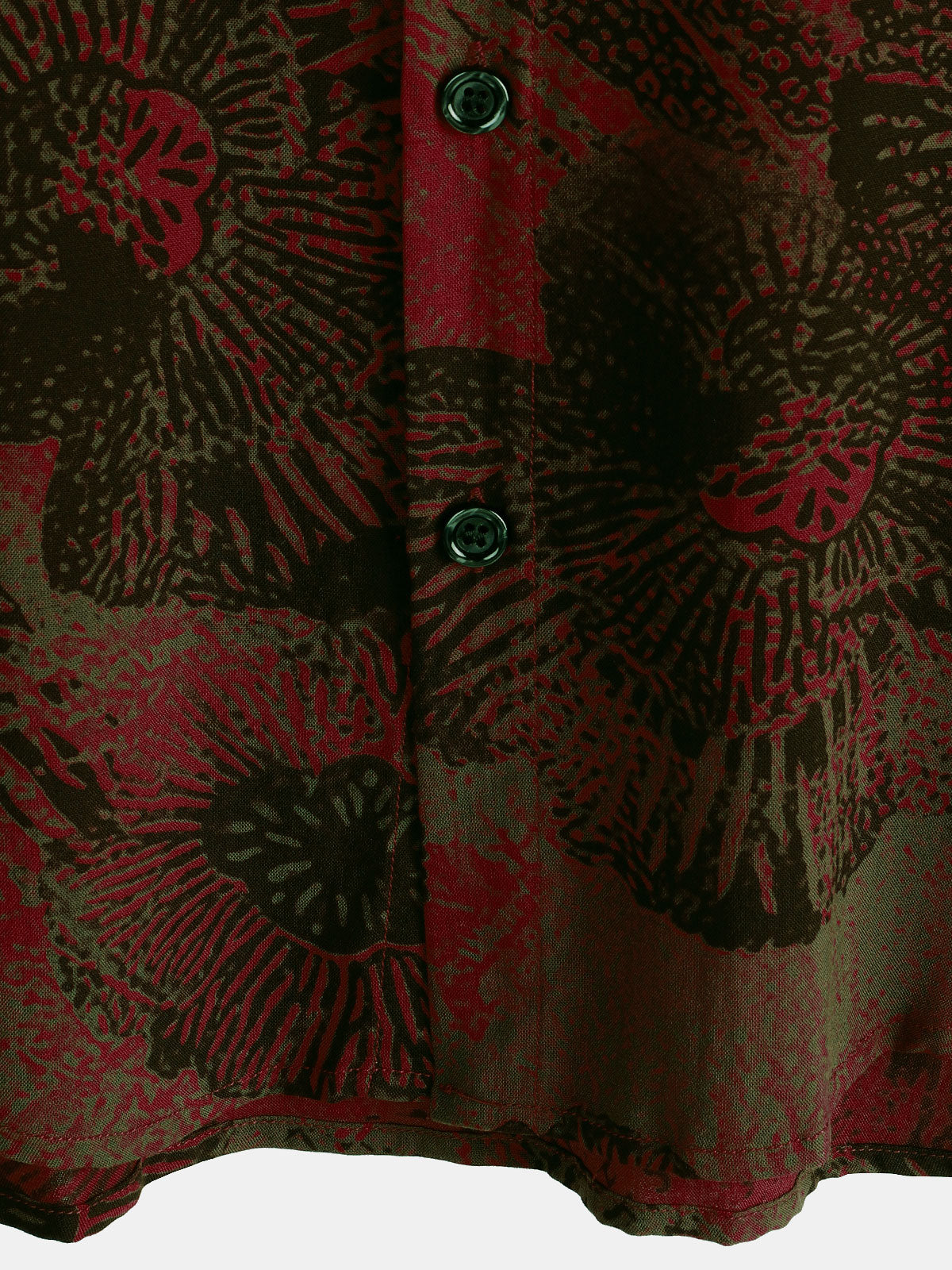 Camisa retro floral Button Up casual de manga corta para hombre