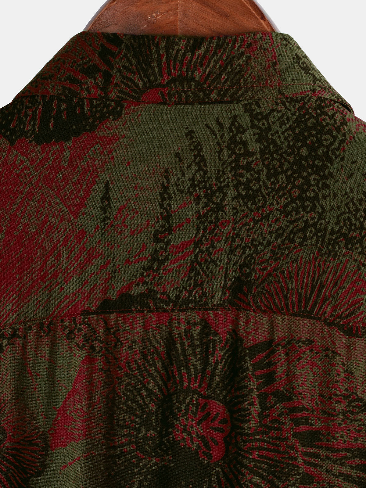 Camisa retro floral Button Up casual de manga corta para hombre