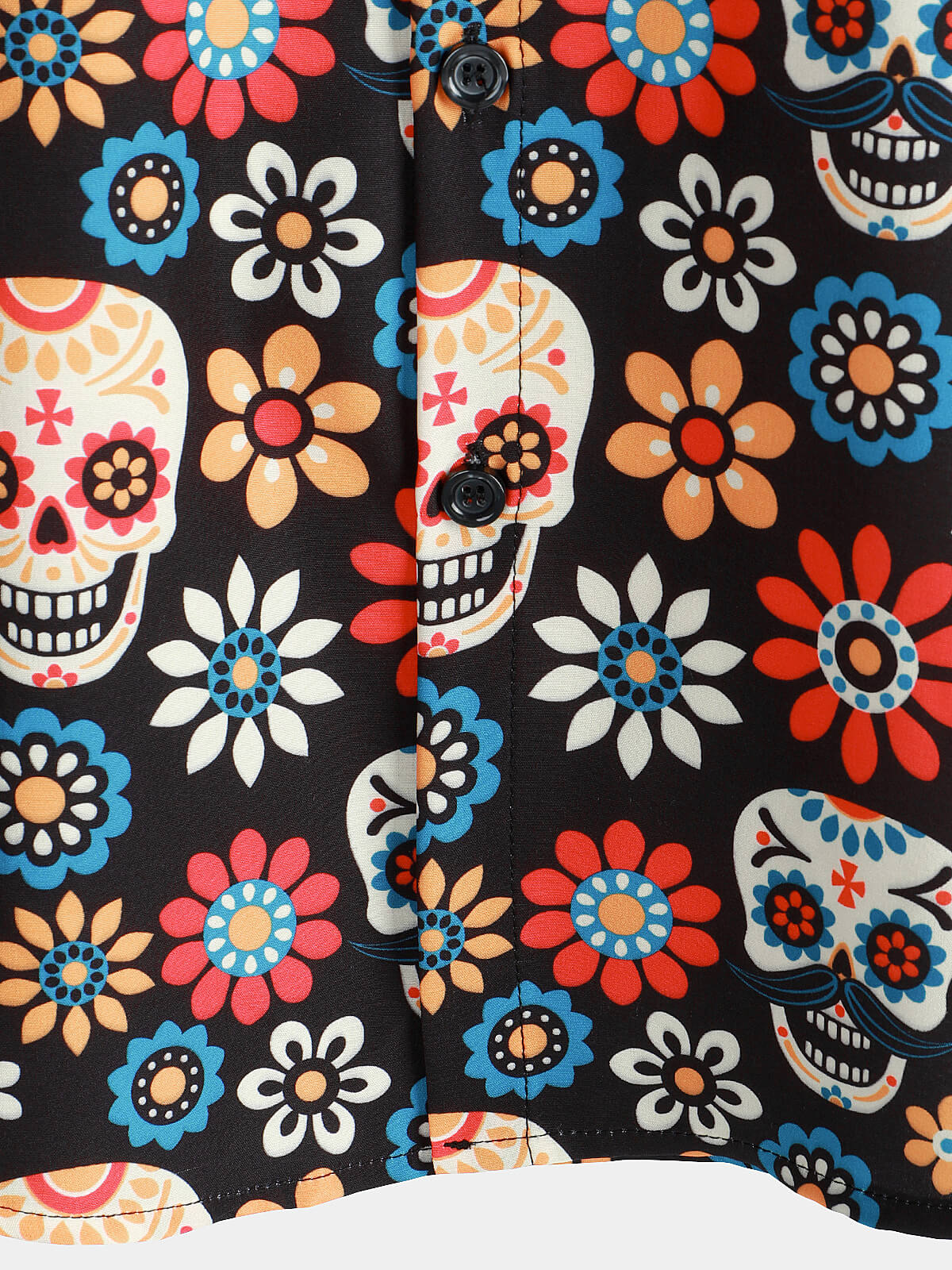 Camisa Sugar Skull Punk Rock Holiday Cool Beach de manga corta Summer para hombre