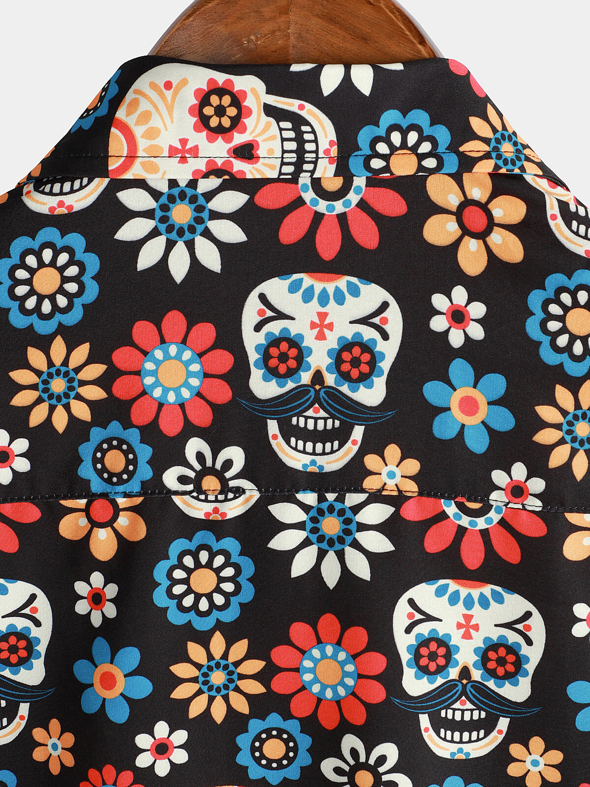 Camisa Sugar Skull Punk Rock Holiday Cool Beach de manga corta Summer para hombre