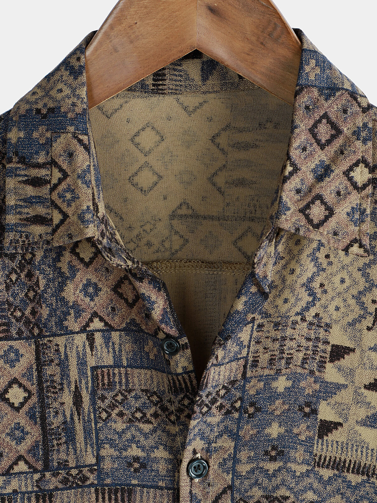 Camisa casual vintage Rayon Holiday de manga corta para hombre