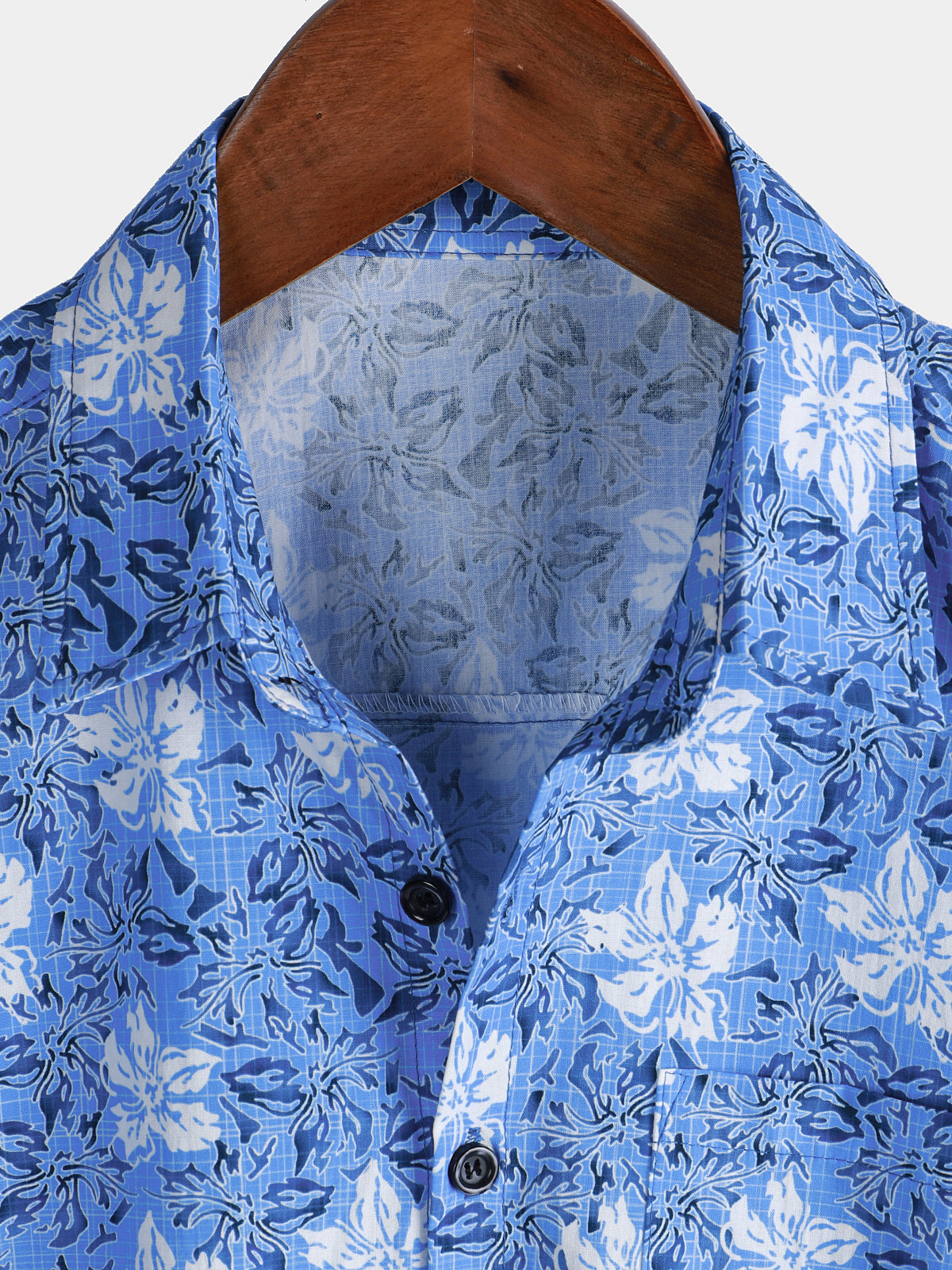 Camisa de algodón Tropical floral de manga corta Resort Beach para hombre