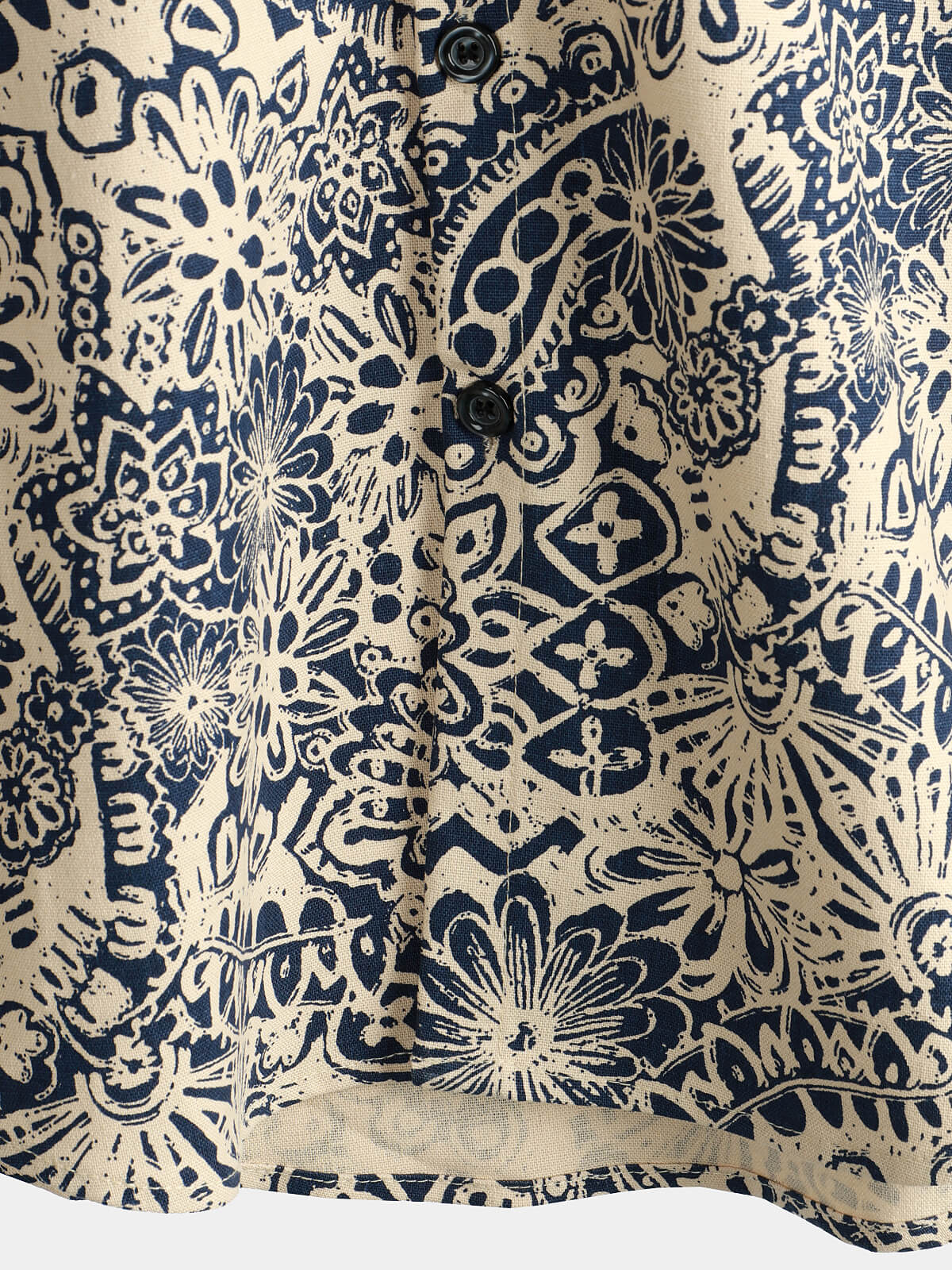 Camisa retro floral Pocket de manga corta 70s Paisley estampado vintage Button Up para hombre