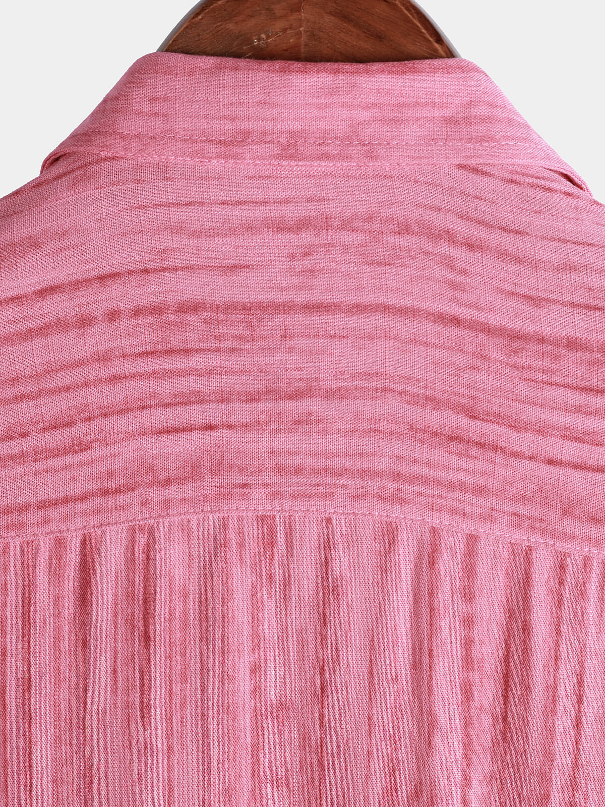 Camisa transpirable de manga corta Pocket Pink a rayas para hombre