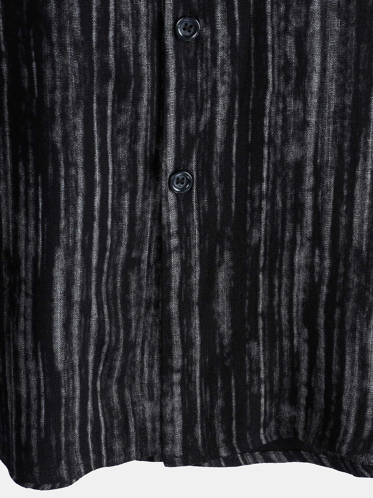 Camisa transpirable de manga corta Pocket Black a rayas para hombre