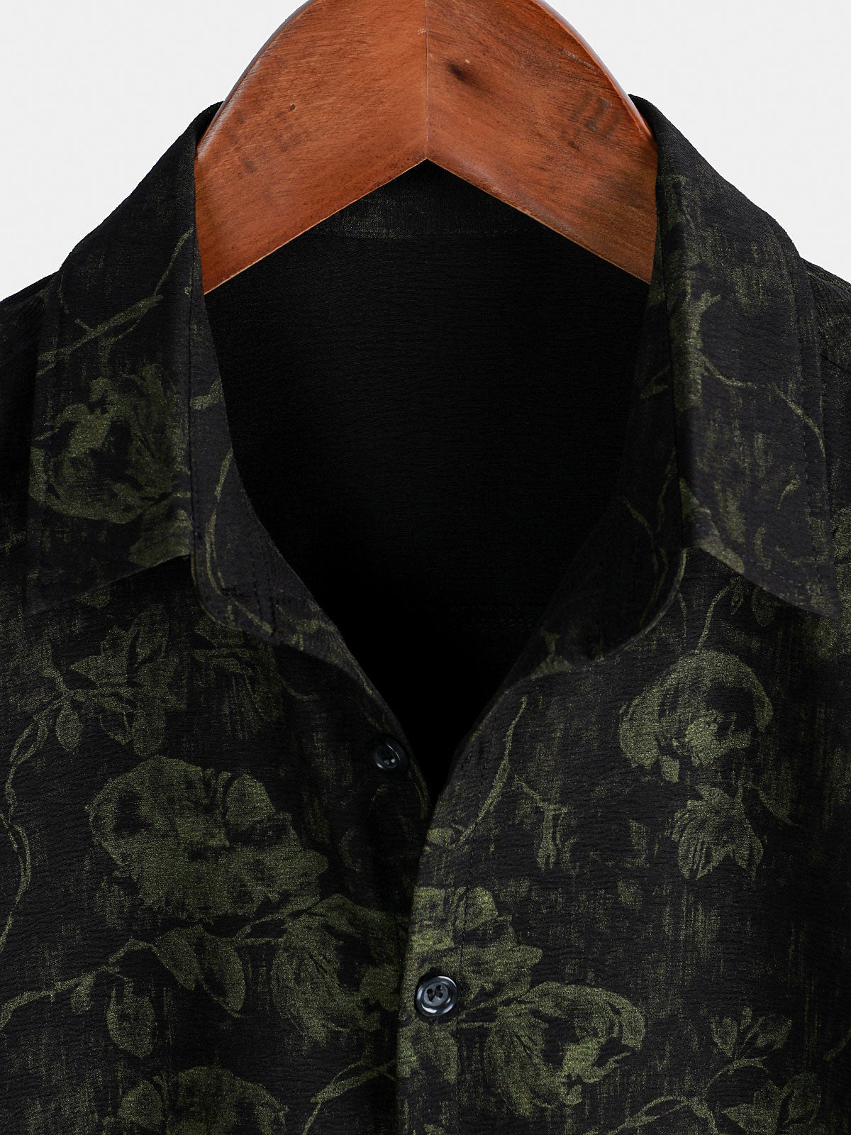 Camisa retro floral estampado Holiday transpirable Hawaiian de manga corta para hombre