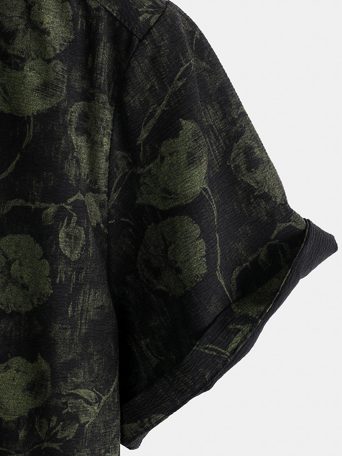 Camisa retro floral estampado Holiday transpirable Hawaiian de manga corta para hombre
