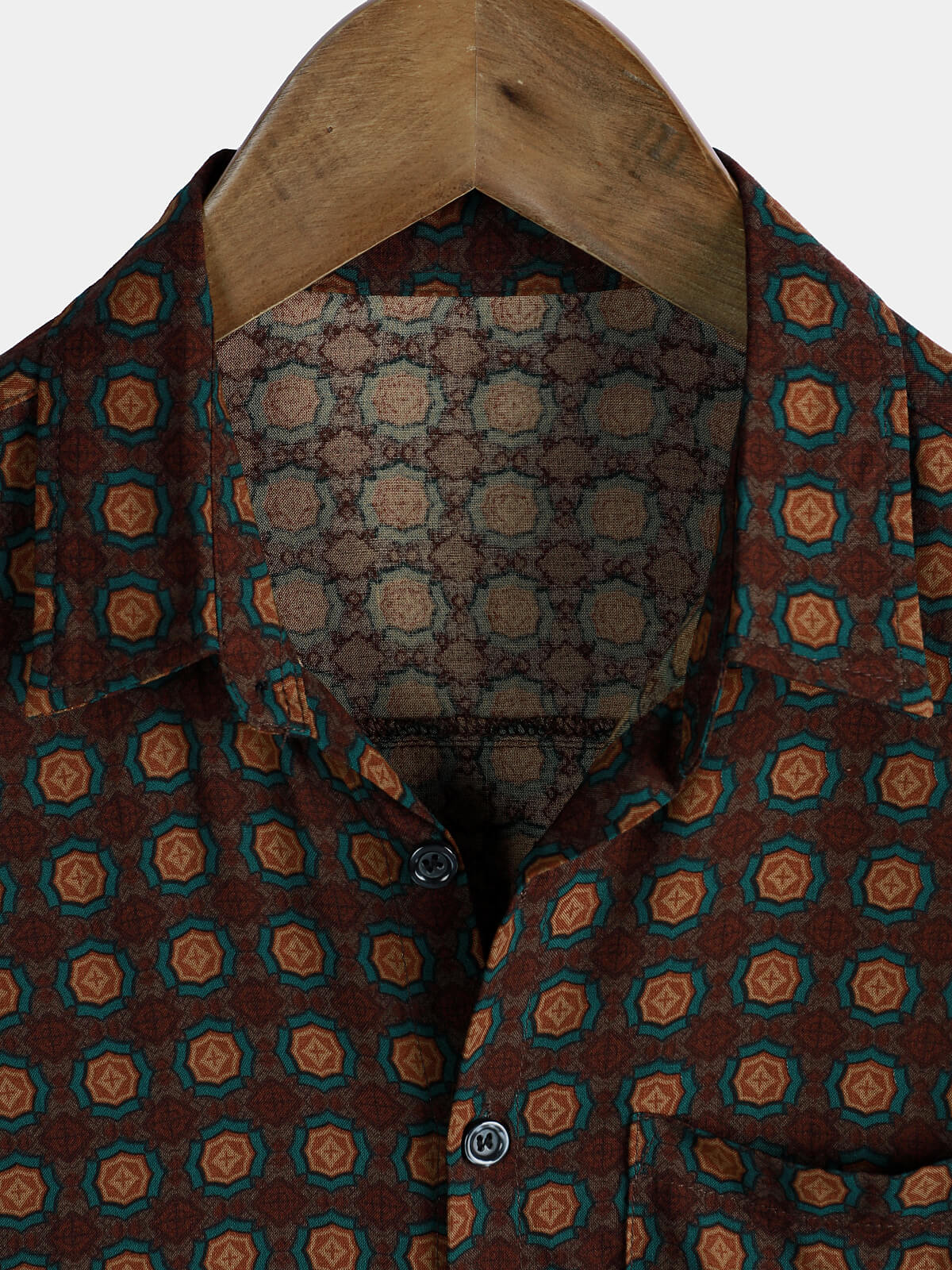 Camisa casual vintage Summer Beach de manga corta para hombre