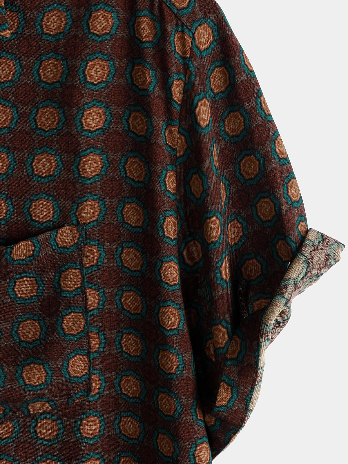 Camisa casual vintage Summer Beach de manga corta para hombre