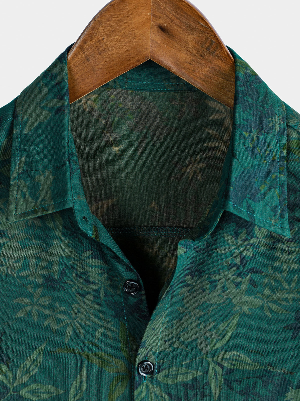 Camisa vintage floral transpirable Vacation de manga corta para hombre