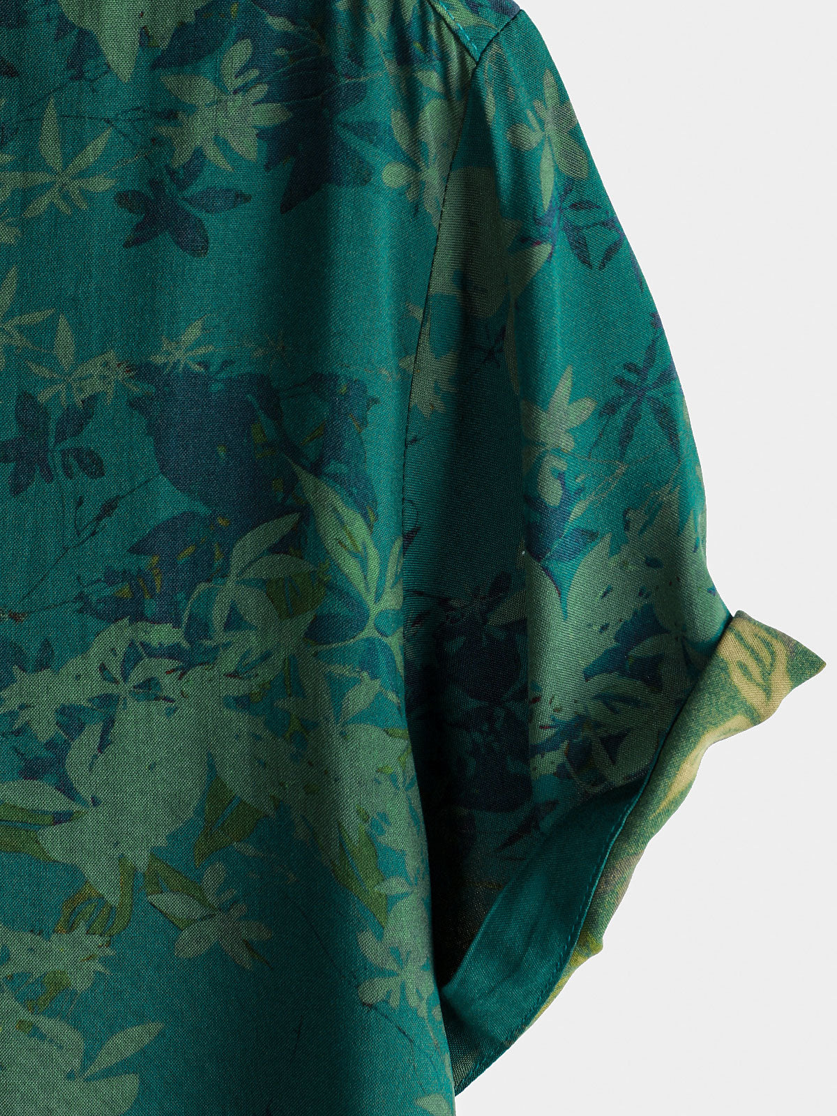 Camisa vintage floral transpirable Vacation de manga corta para hombre