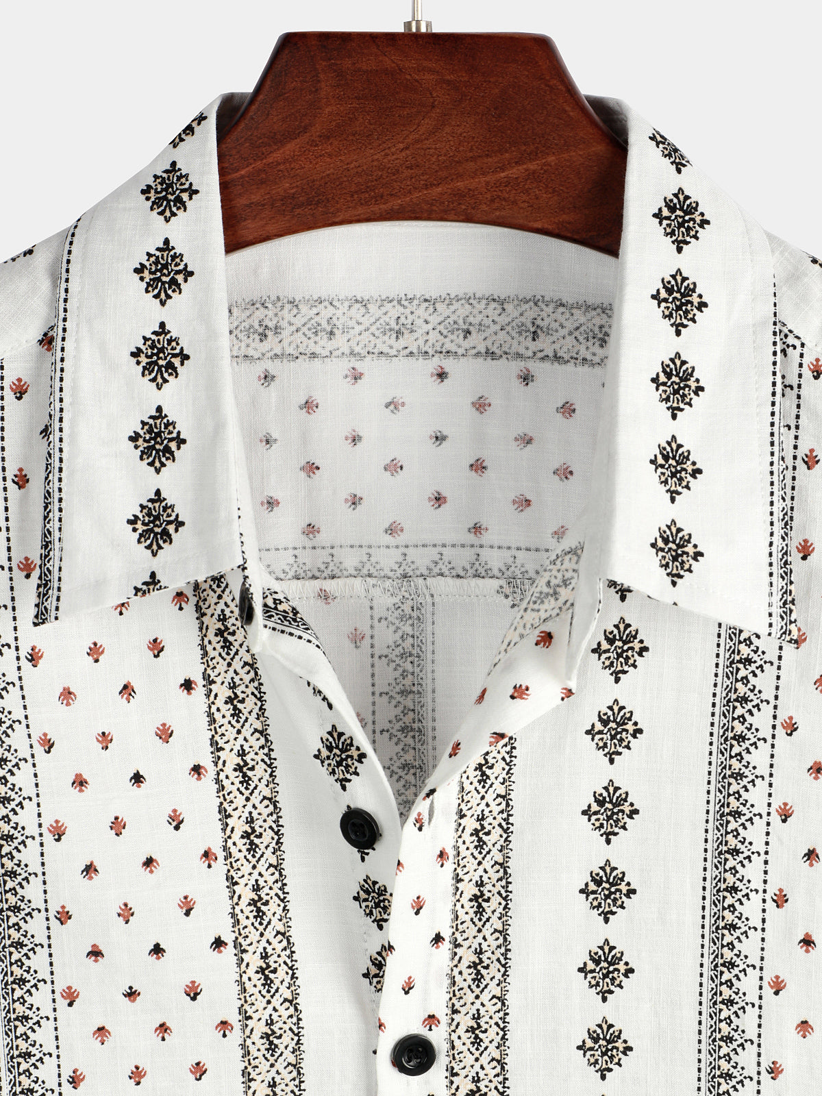 Camisa vintage de algodón Hawaiian de manga corta para hombre