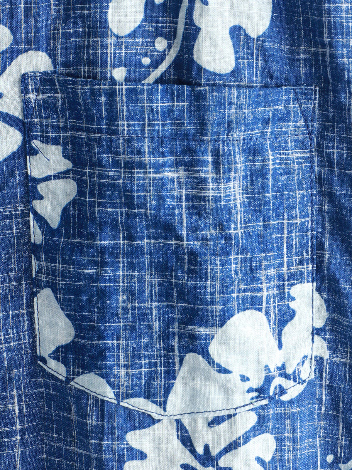 Camisa Blue floral vintage de manga corta Button Up Beach Tropical Hawaiian para hombre
