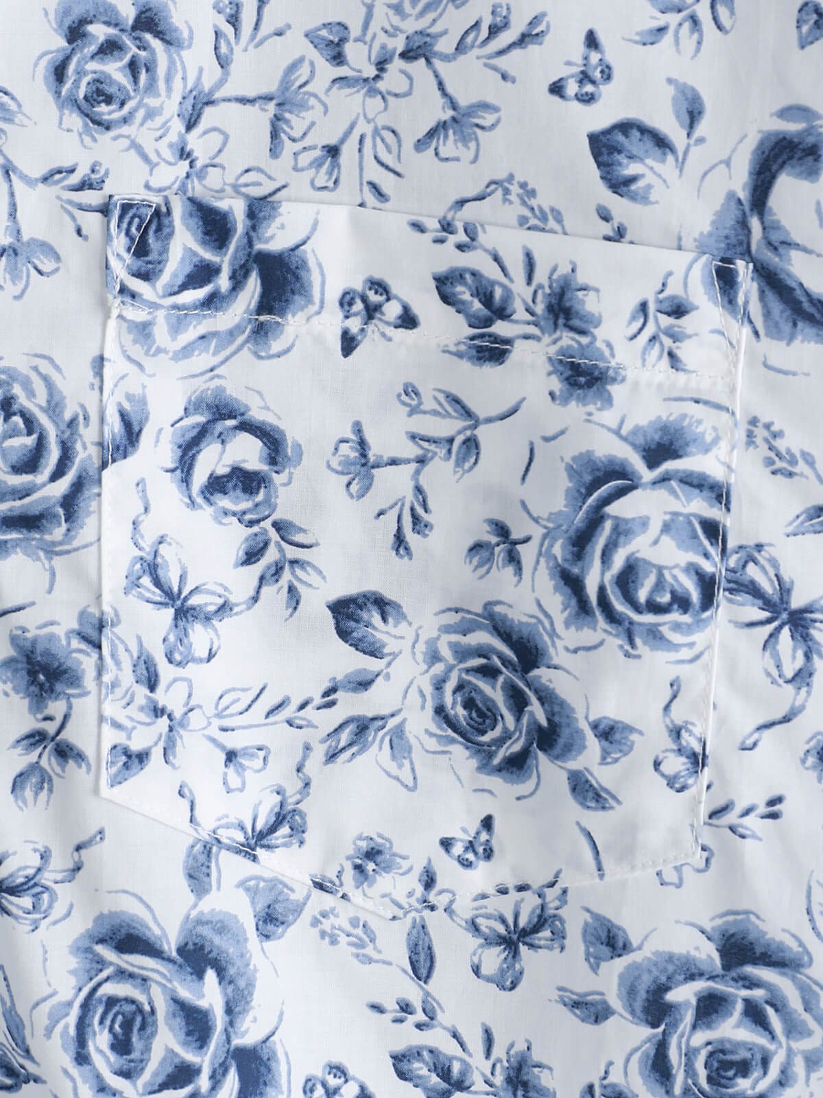 Blue Rose estampado transpirable de algodón Island Cruise Summer Holiday Resorcamiseta para hombre