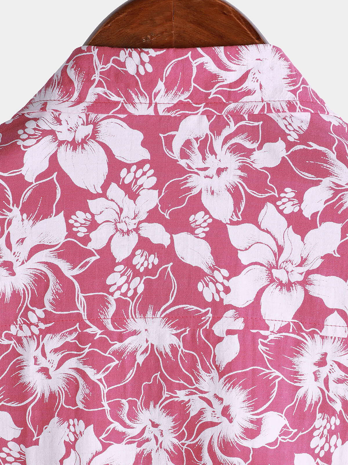 Camisa de algodón Holiday floral estampado Hawaiian Beach de manga corta para hombre