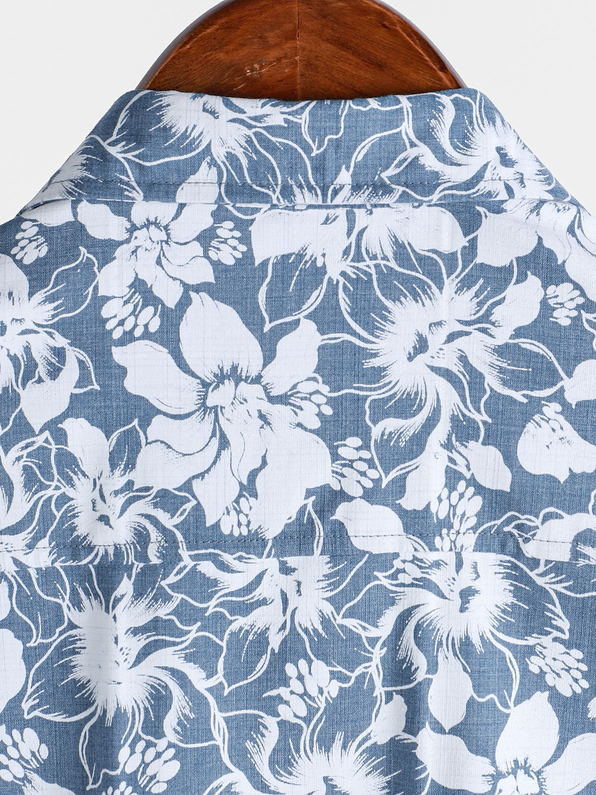 Camisa Holiday floral estampado Hawaiian Beach de algodón de manga corta para hombre