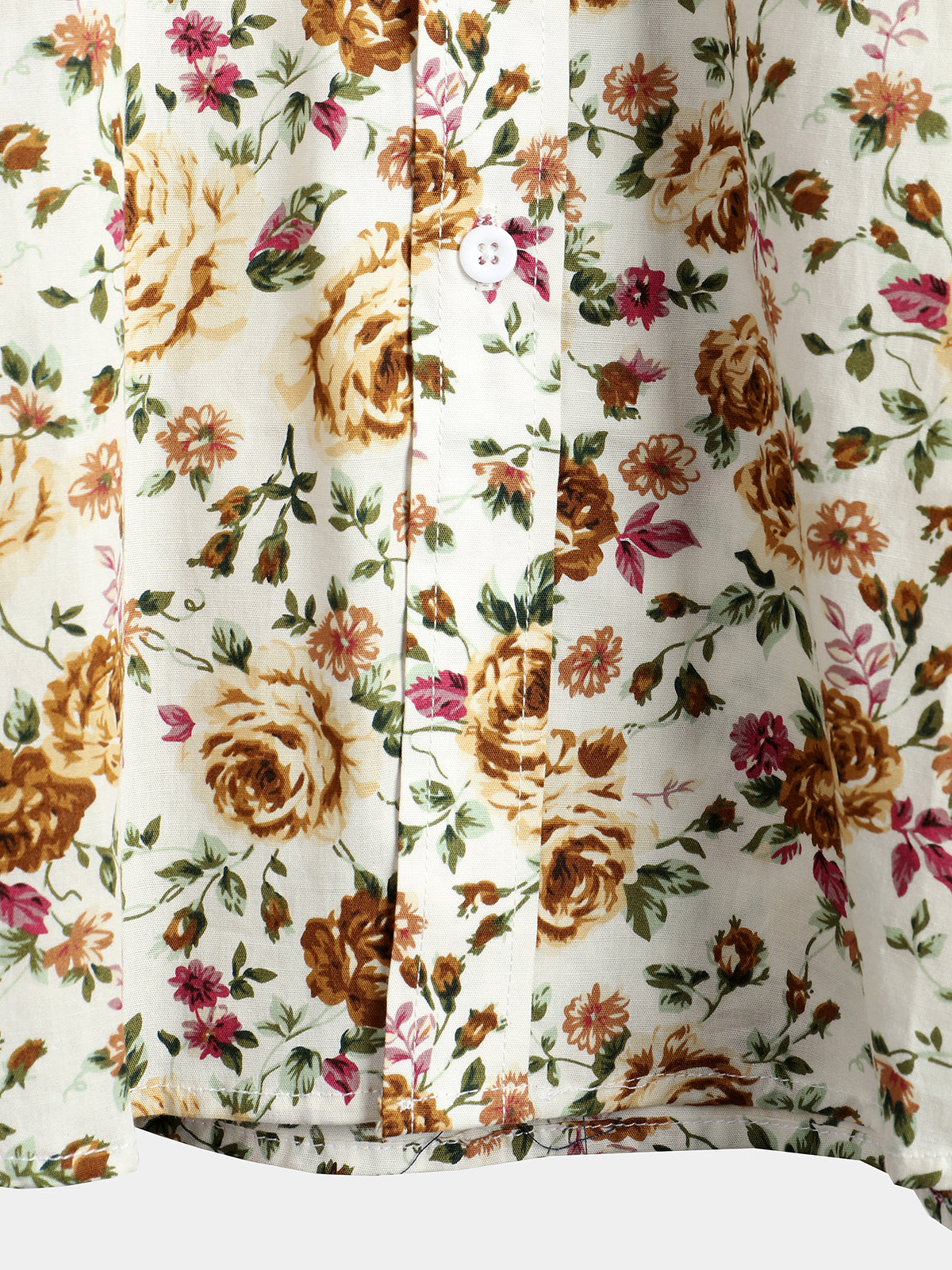 Camisa Rose de algodón Pocket de manga corta para hombre