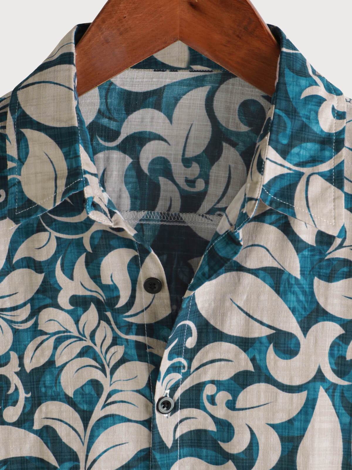 Camisa casual vintage Holiday floral Button Up de manga corta para hombre