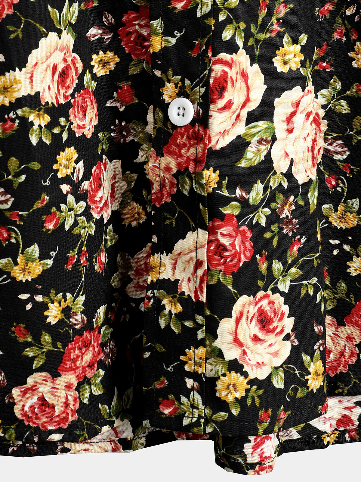 Camisa Rose de algodón Pocket de manga corta para hombre