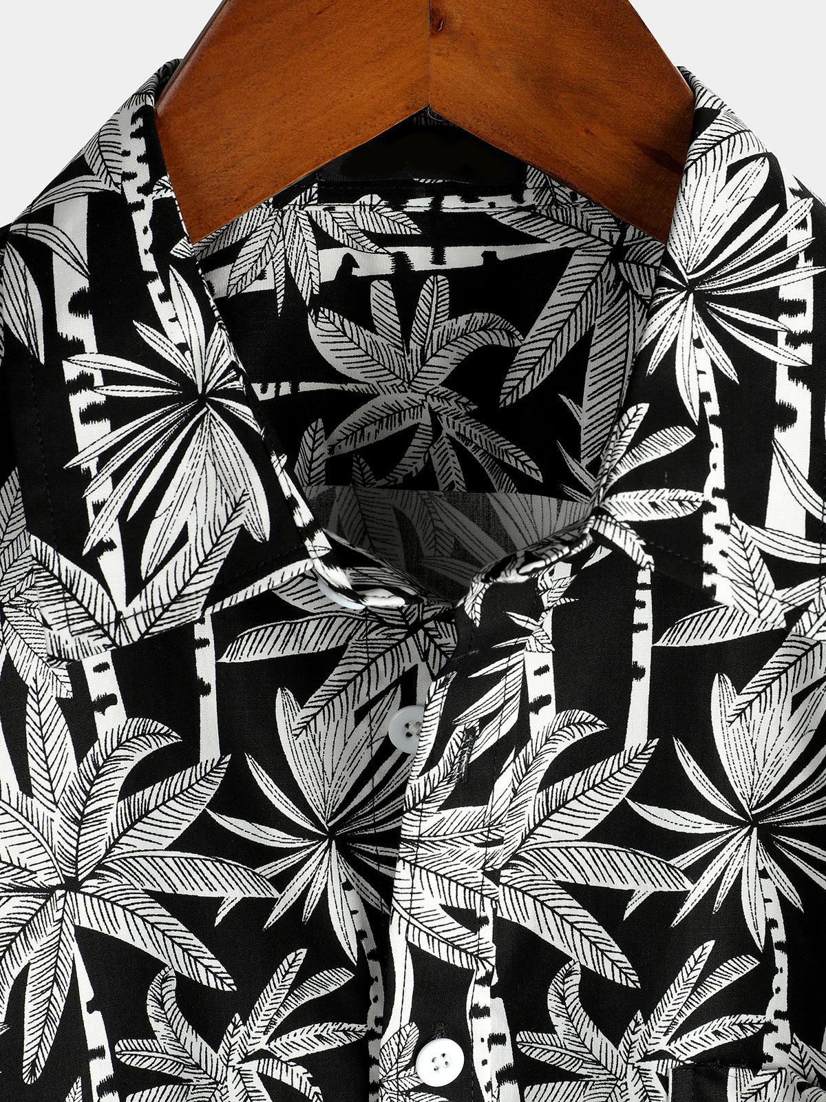 Camisa casual Hawaiian de manga corta de algodón para hombre