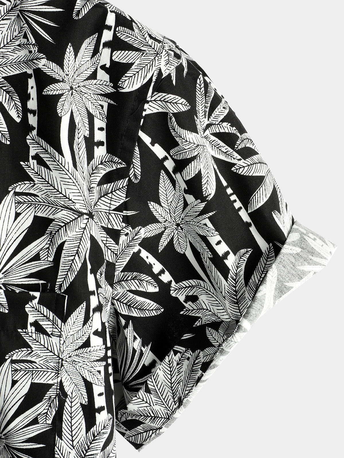 Camisa casual Hawaiian de manga corta de algodón para hombre