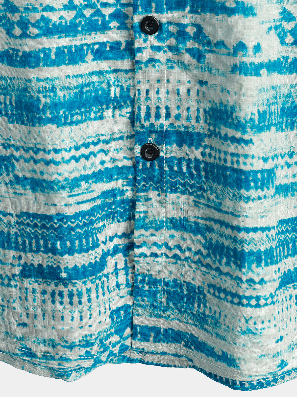 Camisa Blue vintage Pocket Holiday Summer de manga corta Button para hombre