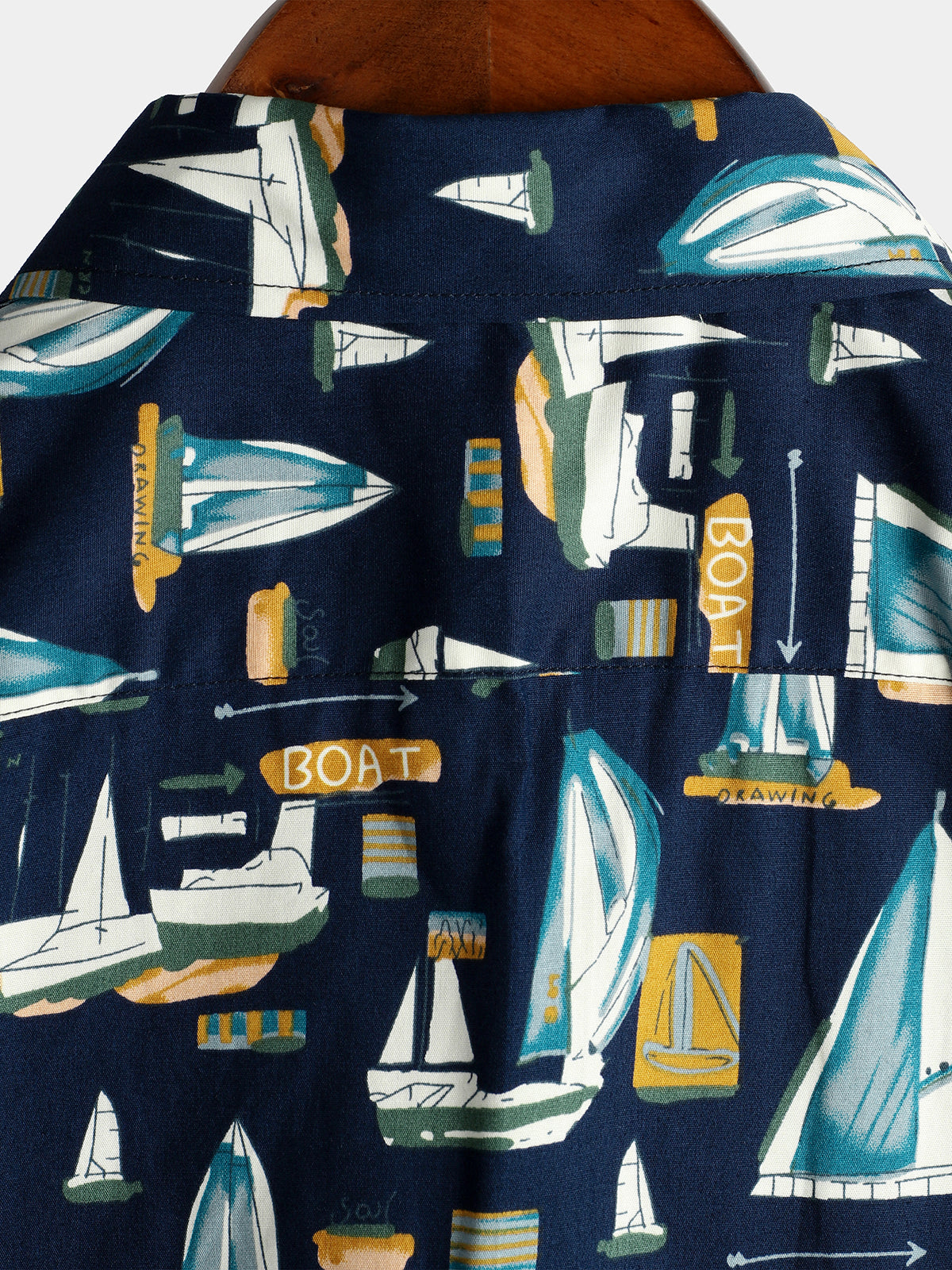 Camisa casual Holiday de algodón Pocket de manga corta para hombre