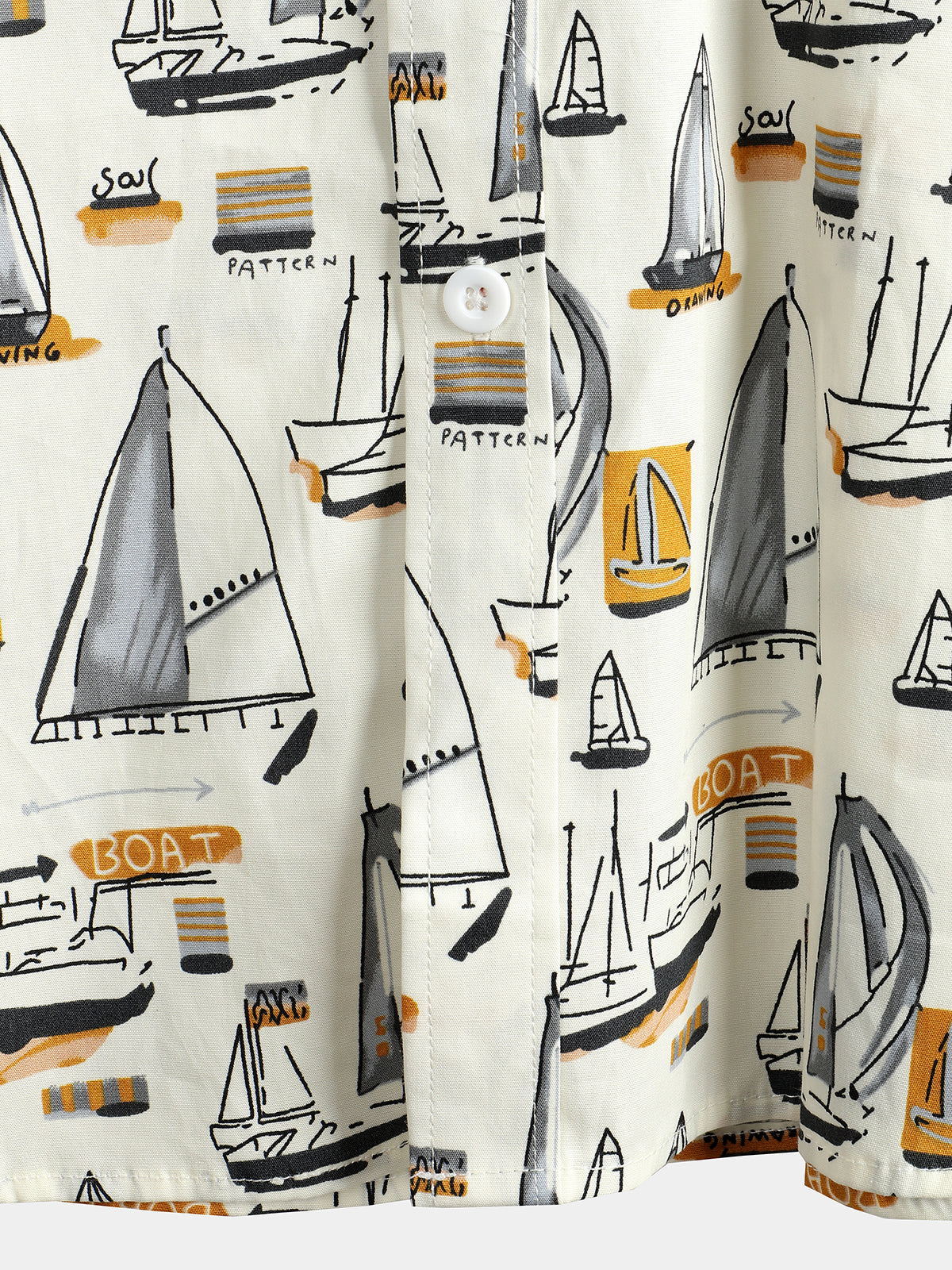 Camisa casual Holiday de algodón Pocket de manga corta para hombre