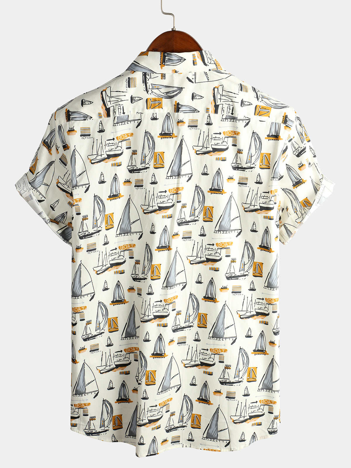 Camisa casual Holiday de algodón Pocket de manga corta para hombre