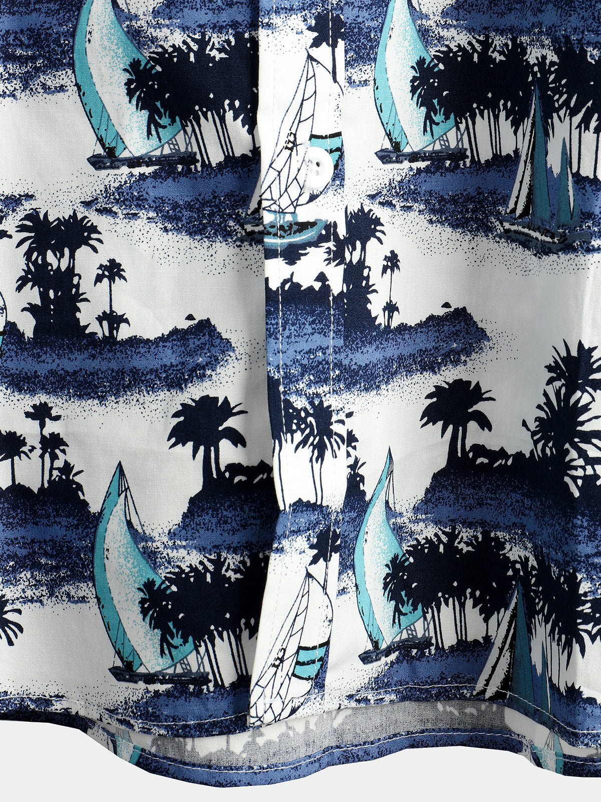 Camisa casual Hawaiian Pocket de manga corta para hombre