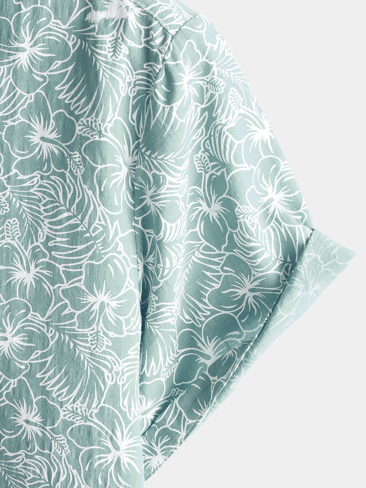 Camisa Summer floral de algodón de manga corta Holiday Beach para hombre