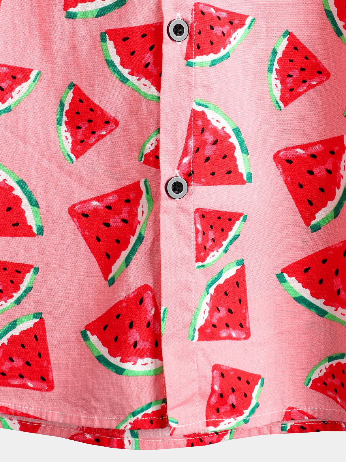 Camisa Pink Watermelon estampado de manga corta para hombre