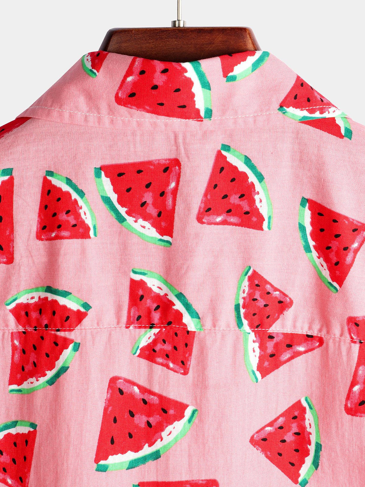 Camisa Pink Watermelon estampado de manga corta para hombre
