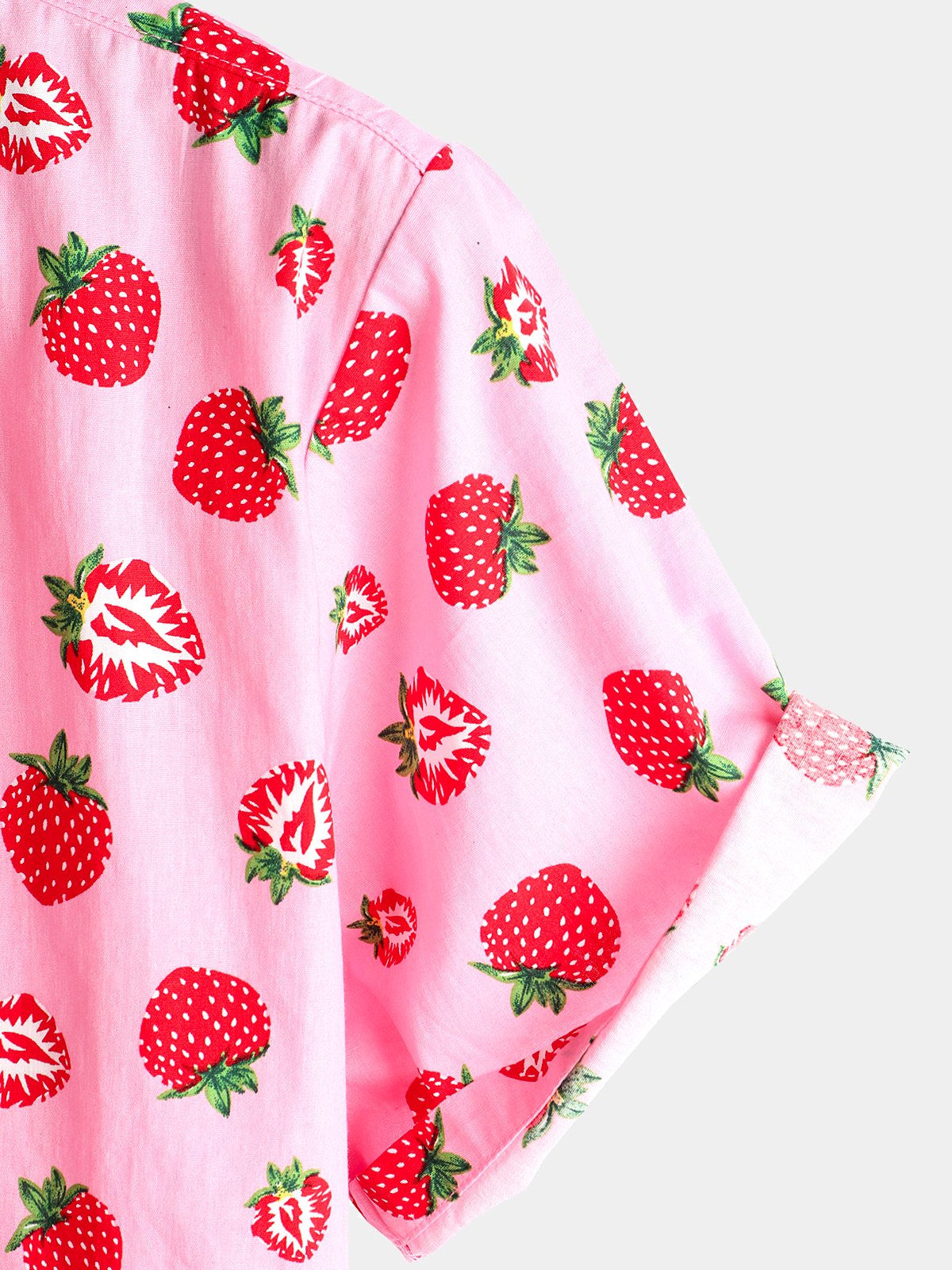 Camisa Strawberry estampado de manga corta para hombre