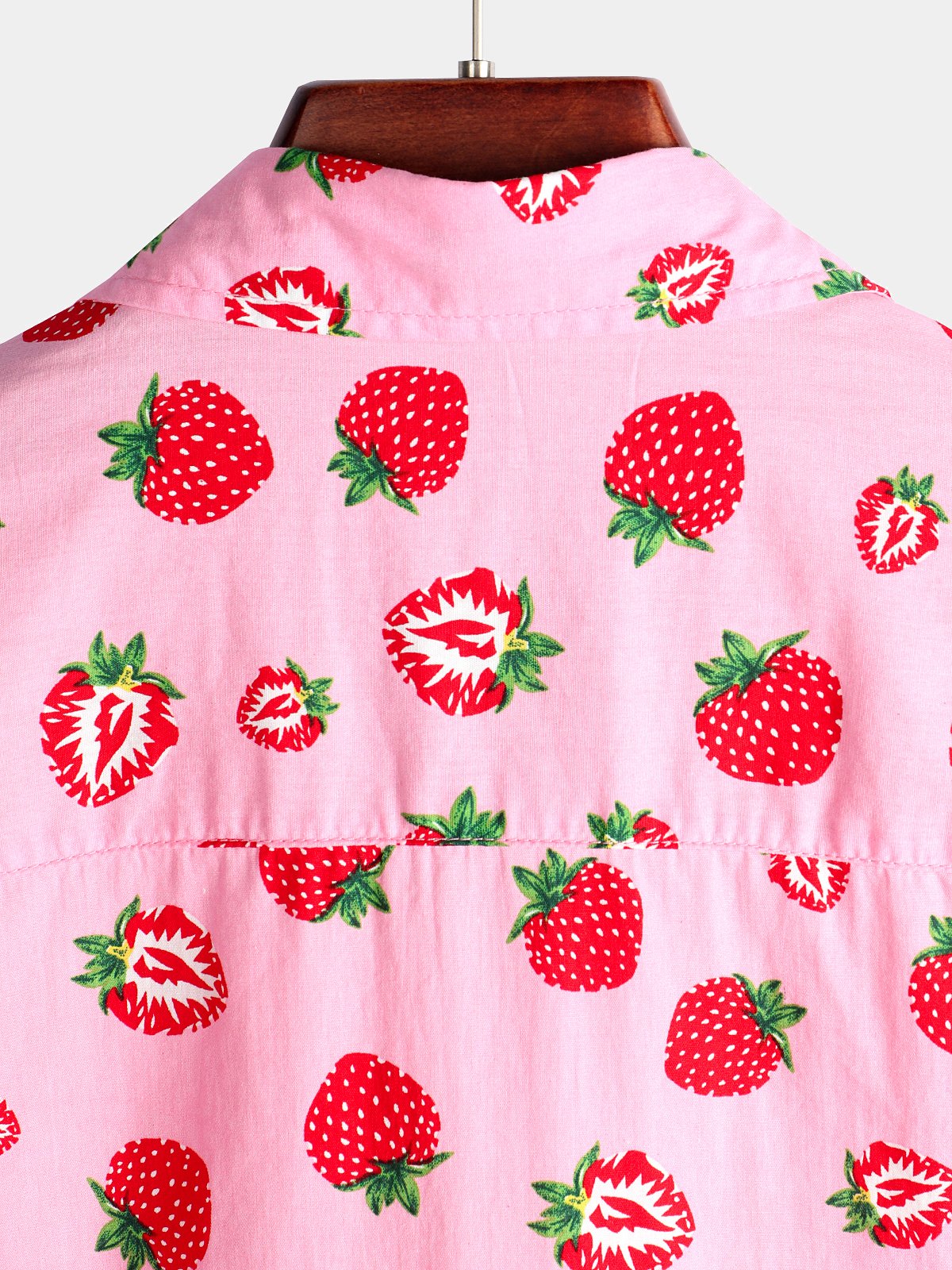 Camisa Strawberry estampado de manga corta para hombre