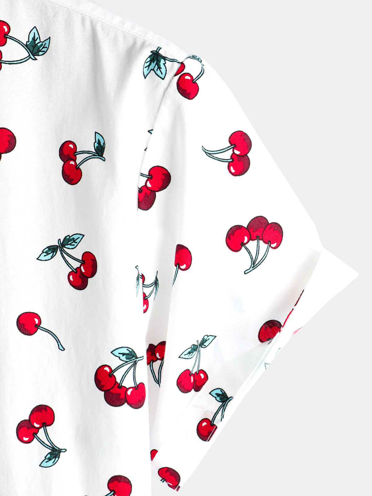 Camisa Cherry estampado de manga corta para hombre