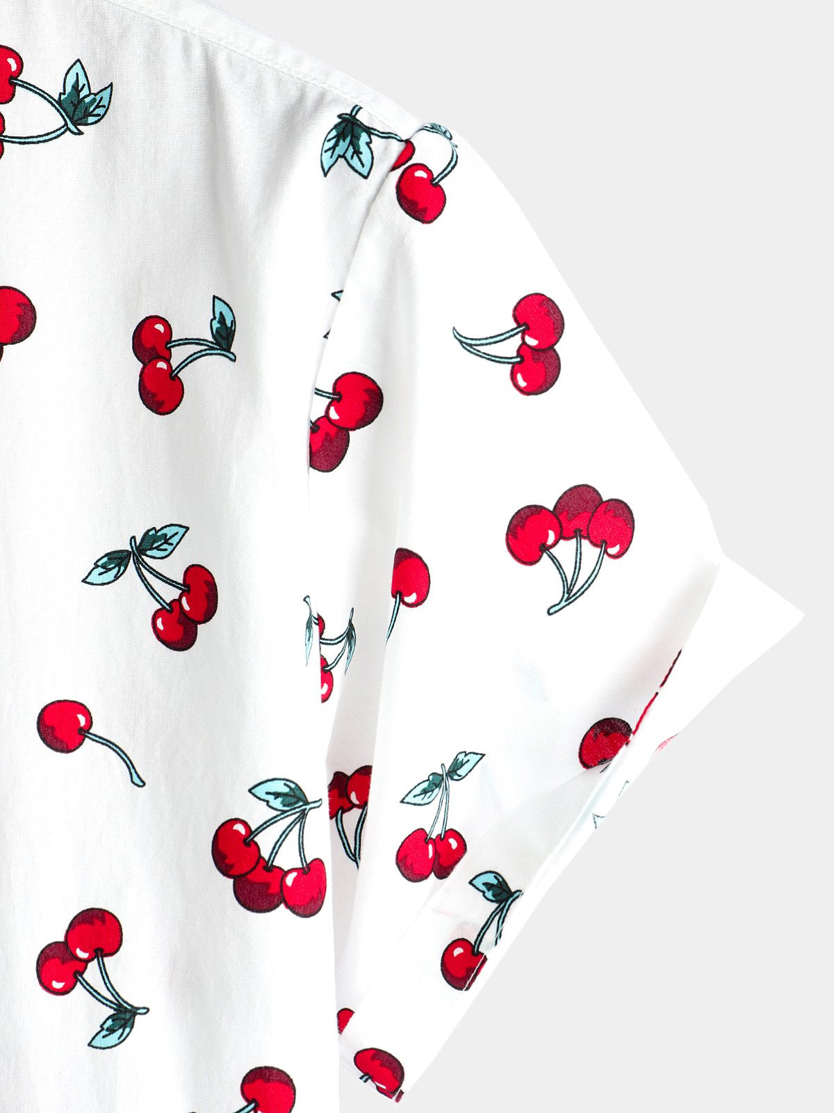 Camisa Cherry floral estampado Tropical Hawaii de algodón para hombre
