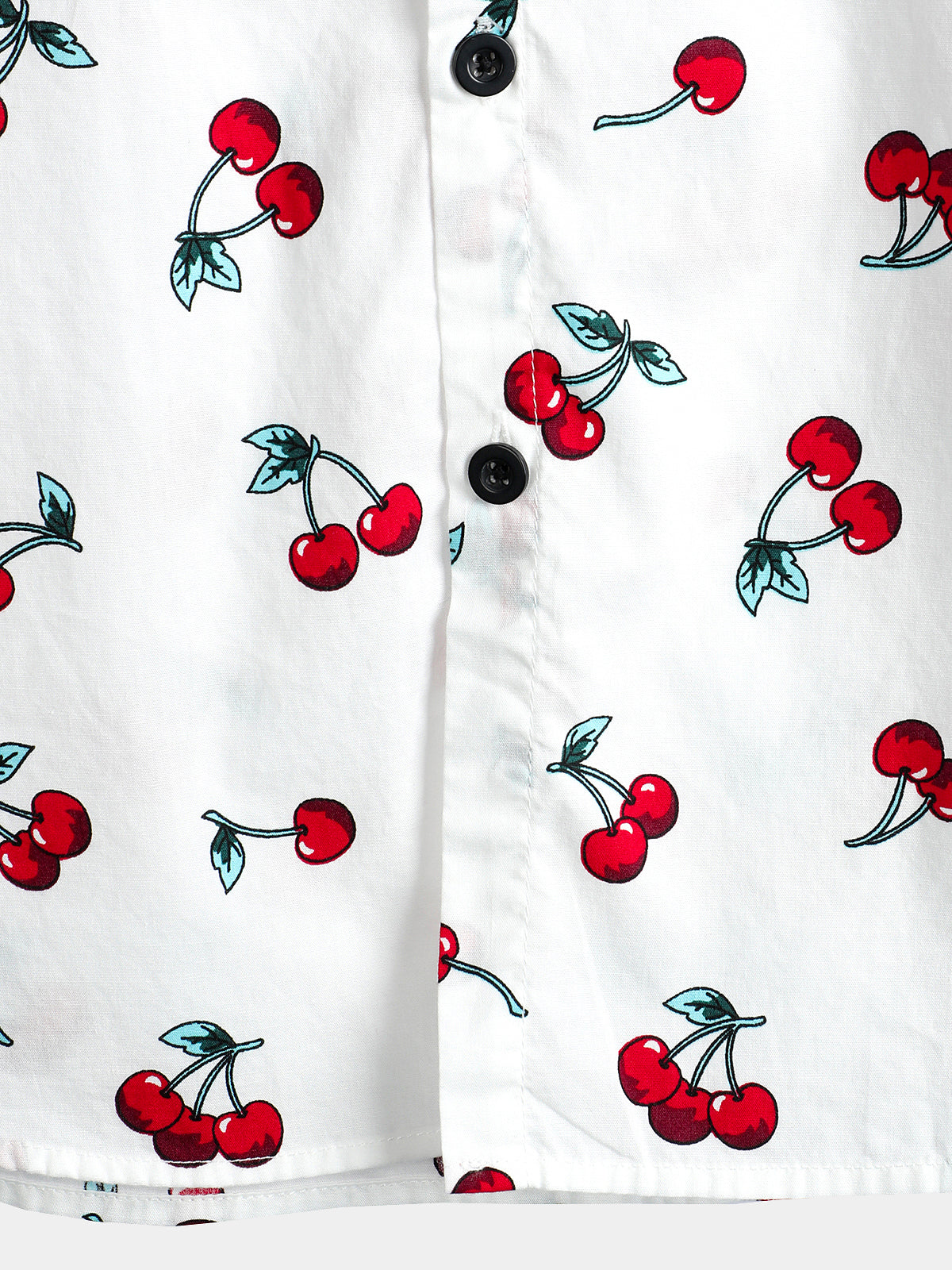 Camisa Cherry estampado de manga corta para hombre