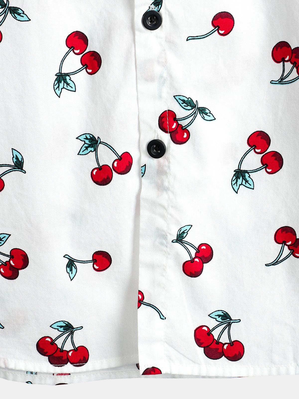 Camisa Cherry floral estampado Tropical Hawaii de algodón para hombre