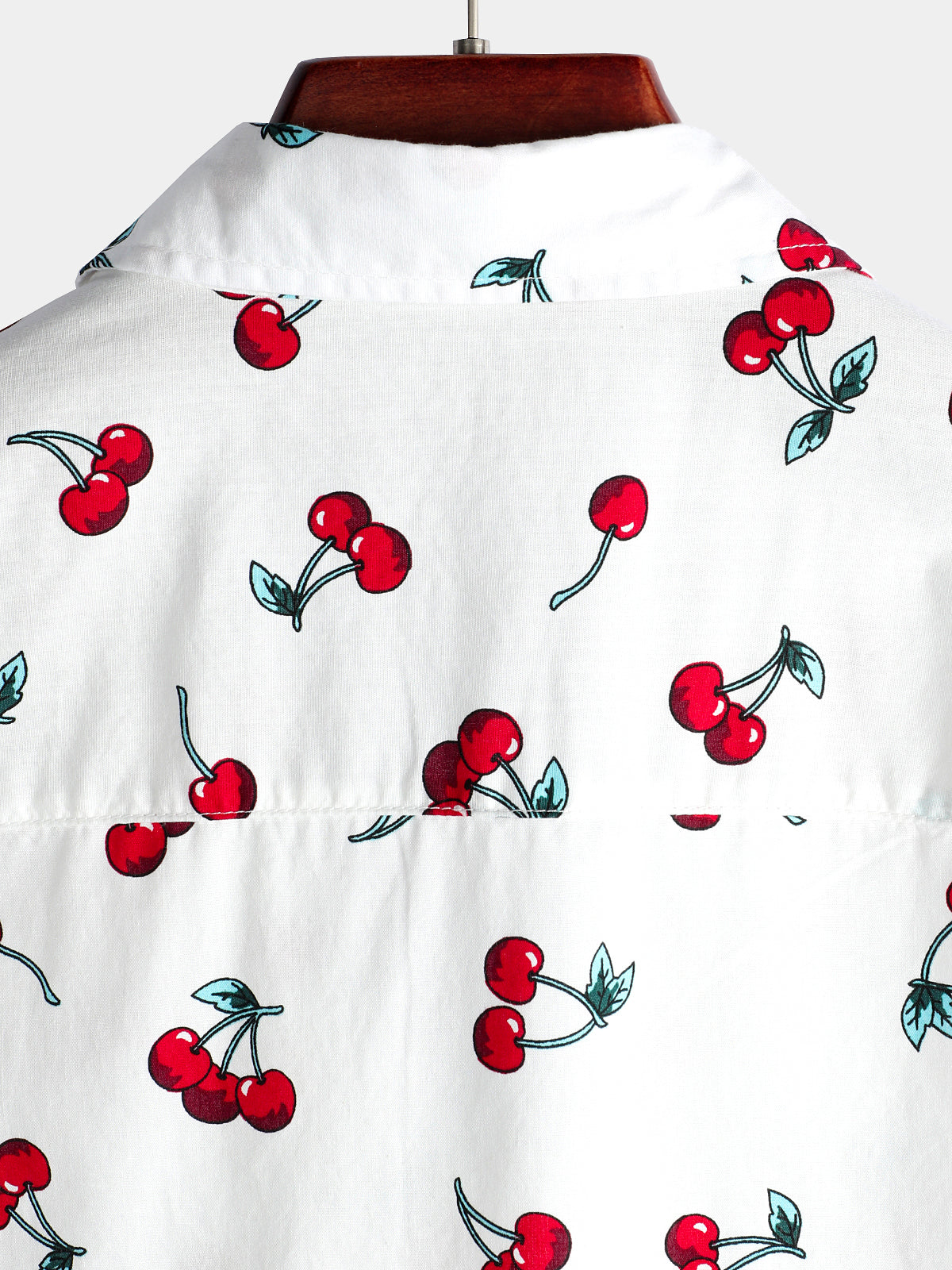 Camisa Cherry estampado de manga corta para hombre