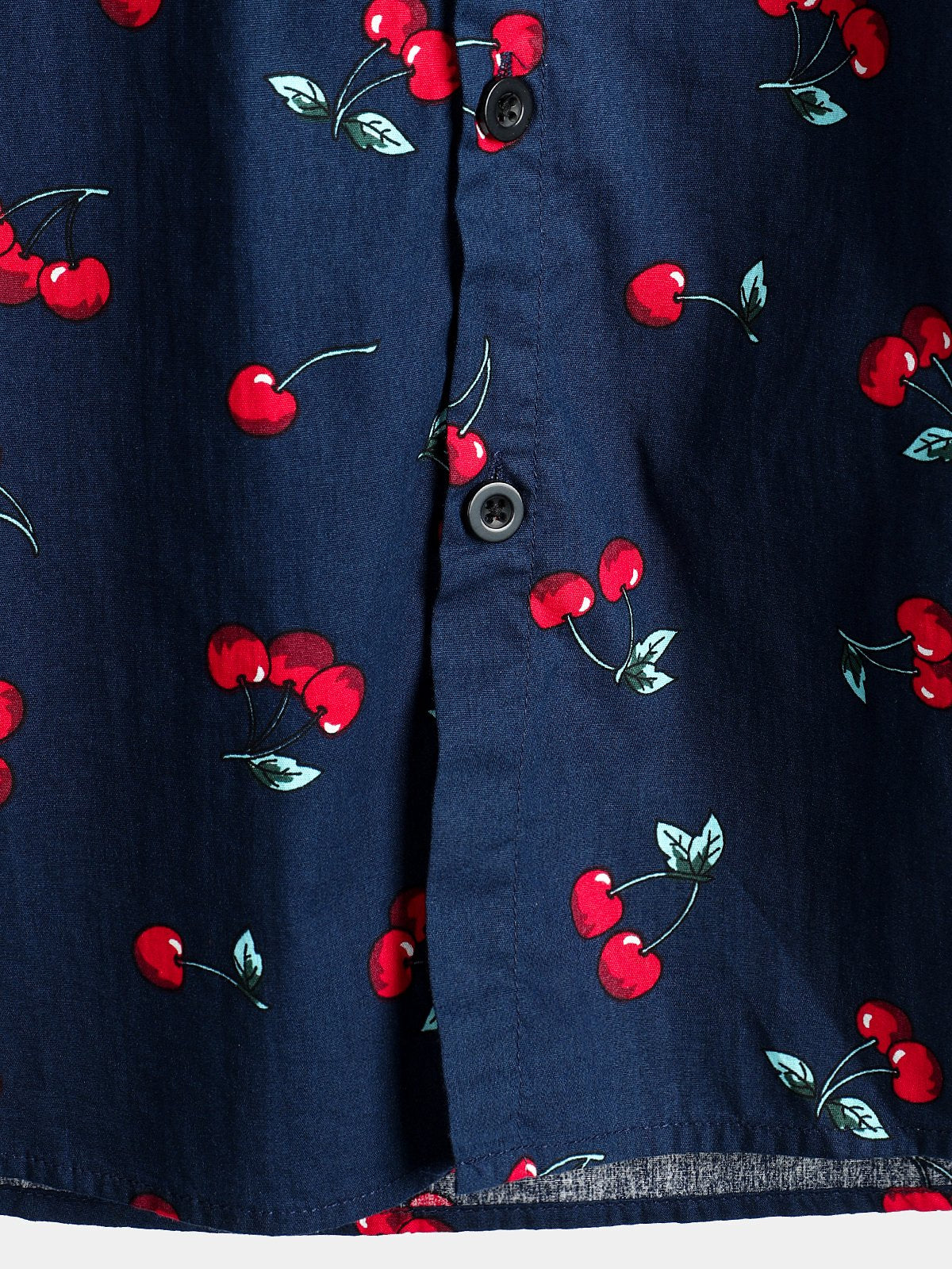 Camisa Cherry estampado de manga corta para hombre