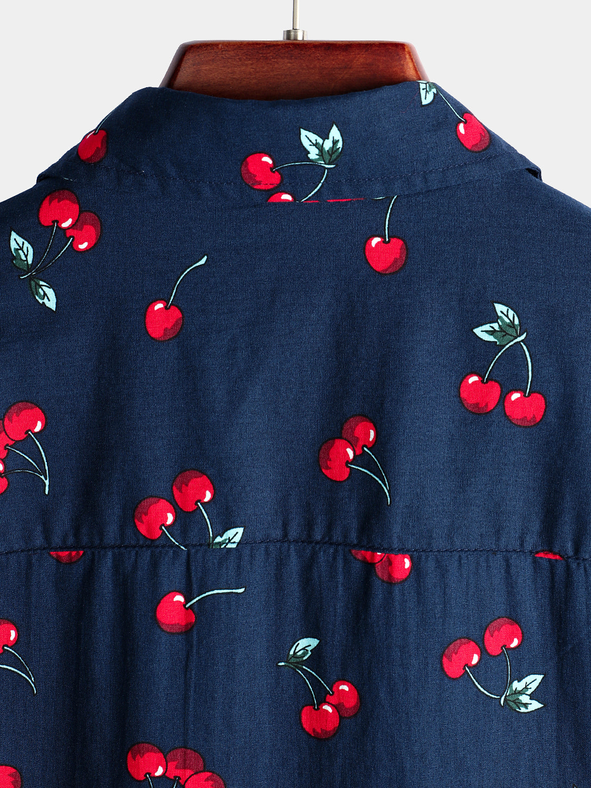 Camisa Cherry floral estampado Tropical Hawaii de algodón para hombre
