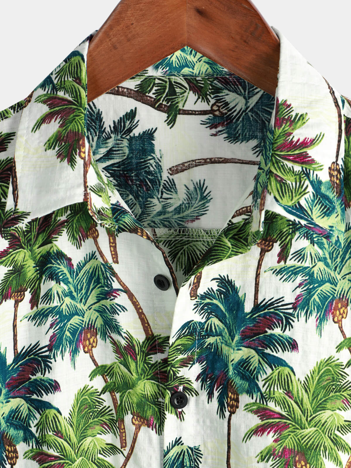 Camisa Tropical floral estampado Summer de manga corta Palm Tree vintage Hawaiian para hombre