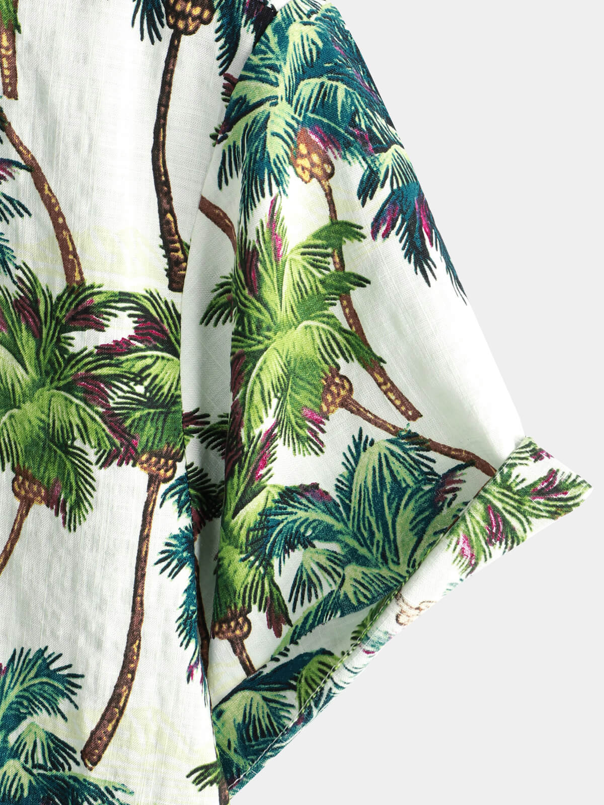 Camisa Tropical floral estampado Summer de manga corta Palm Tree vintage Hawaiian para hombre