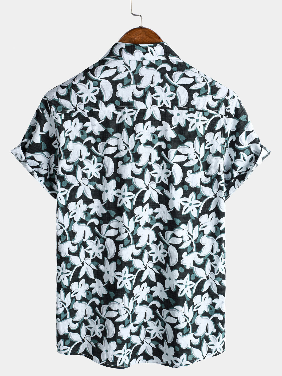 Camisa Tropical vintage floral de manga corta Holiday para hombre