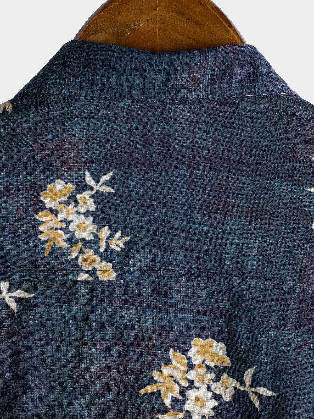 Camisa floral estampado Button Up casual de manga corta para hombre