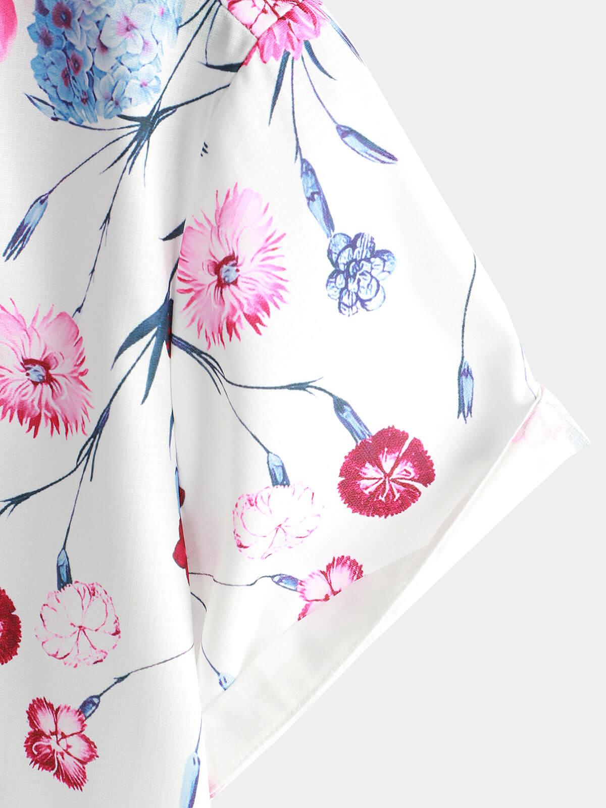 Camisa floral Tops Flower estampado de manga corta Button Up Summer Cruise para hombre